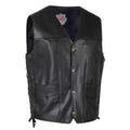 Legendary Dixon Men's Leather Motorcycle Vest