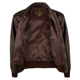 Legendary Fighting Falcon Men's A-2 Flight Jacket open front with interior lining – Made in USA