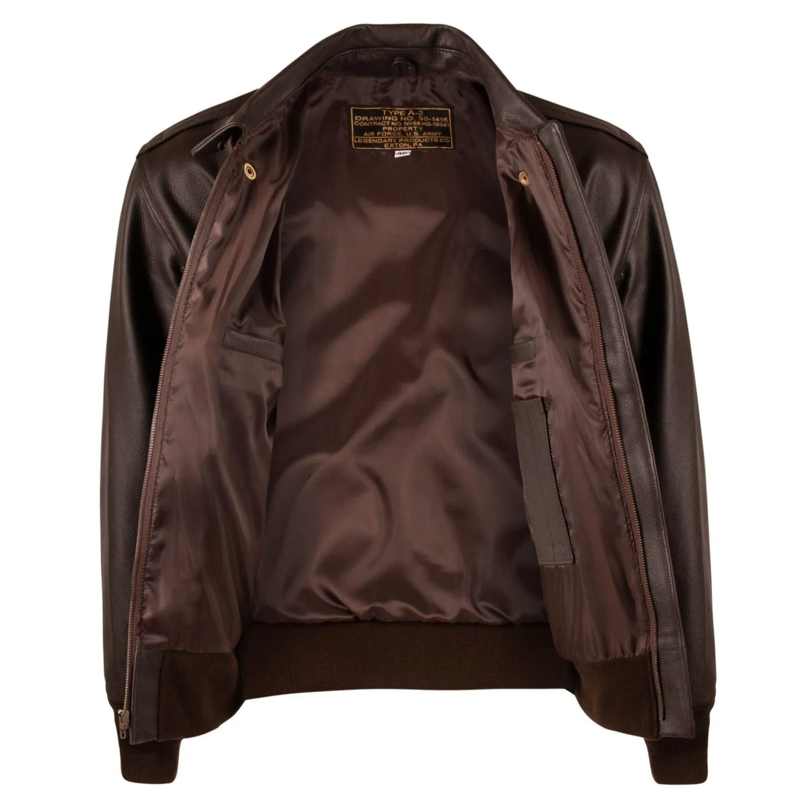 Legendary Fighting Falcon Men's A-2 Leather Flight Jacket