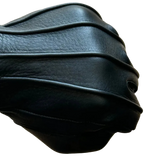 Close-up of glove back on hand showing Super Welted stitching detail, Made in USA