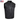 Front view of Legendary Holy Ghost men’s perforated leather motorcycle vest with hidden zipper and snap front closure