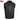 Front view of Legendary Holy Ghost men’s perforated leather motorcycle vest with hidden zipper and snap front closure