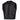 Back view of Legendary cropped black leather vest with clean perforated finish, Made in USA