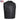 Front view of Legendary cropped perforated leather motorcycle vest with dual chest pockets, Made in USA