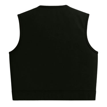 Back view of Legendary LowLife Canvas Cropped Fitted Motorcycle Vest, Made in USA
