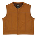 Legendary LowLife NCP Cropped Fitted American Bison Leather Motorcycle Vest