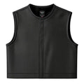 Legendary LowLife NOP Perforated Leather Cropped Fitted Club Style Motorcycle Vest