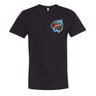 Main view of Legendary Mama women’s t-shirt in black with tattoo-inspired chest graphic by Sam Hambrick, Made in USA