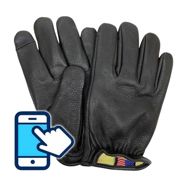 Legendary Mens Deerskin Aramid Lined Short Wrist Touchscreen Gloves - Legendary USA