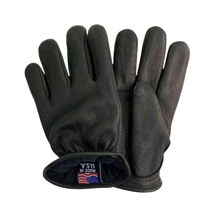 Legendary Mens Deerskin Fleece Lined Short Wrist Gloves - Legendary USA