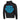 Back view of Legendary black hoodie with large cyan USA Legendary shield graphic