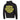 Alternate back view of black Legendary hoodie with neon yellow USA shield logo
