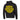 Back of black Legendary hoodie with large yellow USA shield logo, Made in USA