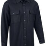 Legendary OG Extra Heavyweight solid black flannel riding shirt with button front and dual chest pockets, made in USA