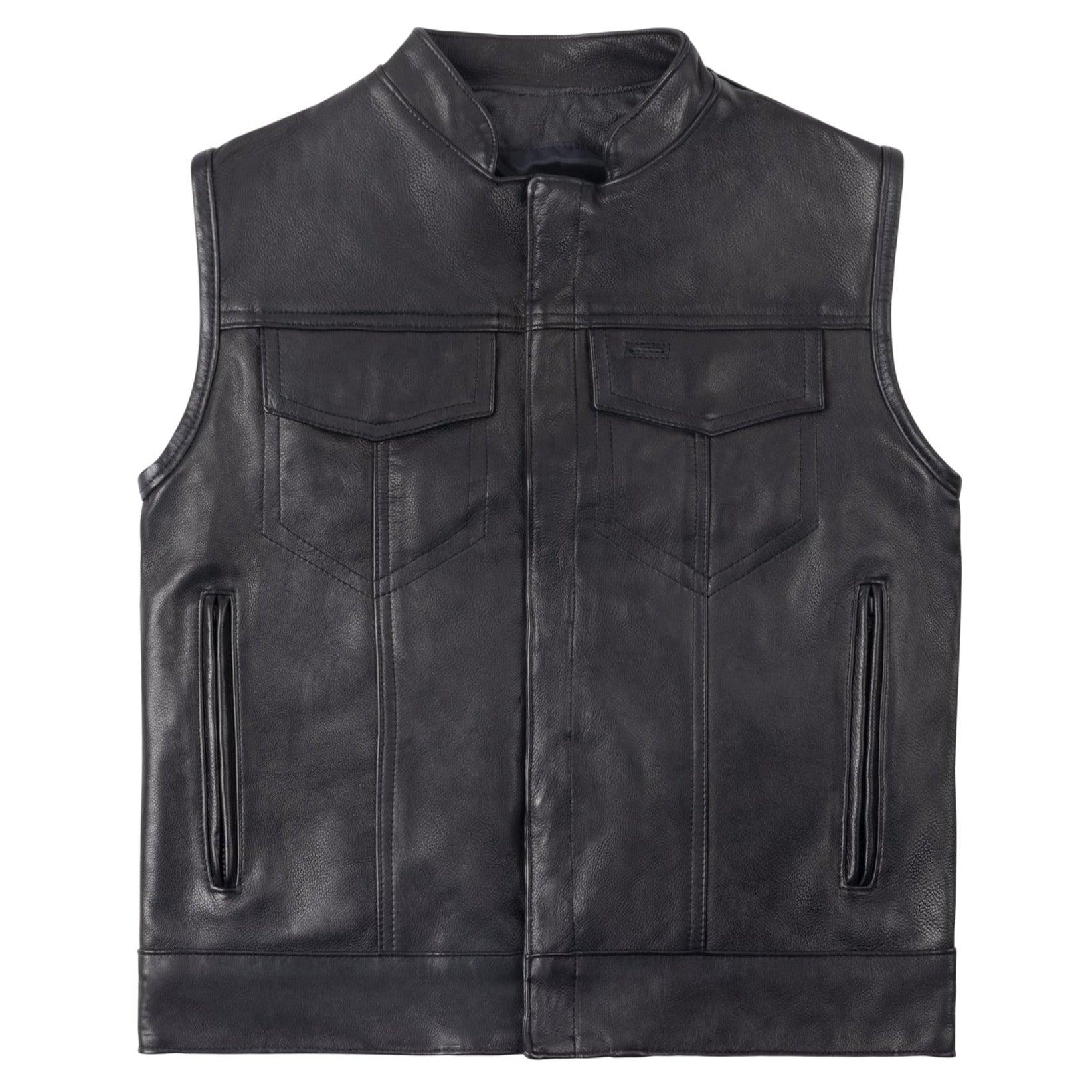 Legendary 'Outlaw' Men's Leather Motorcycle Vest | Legendary USA