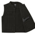 Interior view of Legendary Revolution men’s denim motorcycle vest with concealed carry pocket, made in USA