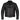 Front-facing shot of Men's Legendary black leather motorcycle jacket, shown on plain studio background
