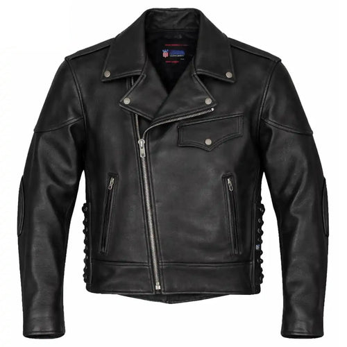 Legendary Black Hills Men's Leather Motorcycle Jacket
