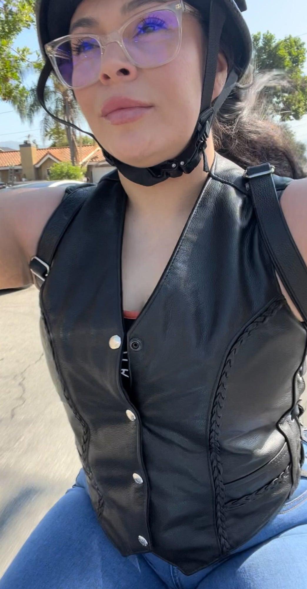 Legendary Women’s Leather Braided Motorcycle Vest - Legendary USA