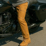 Front view featuring Rothco fleece lined canvas fleece tactical pants, with brand detailing visible