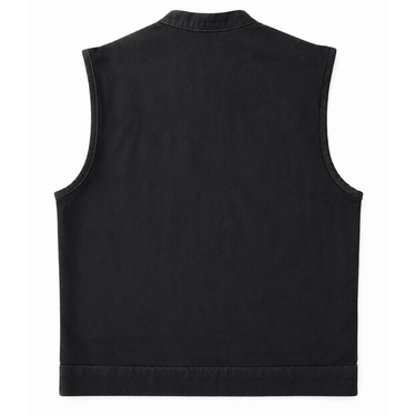 Legendary 'Nightshift' Black Denim Motorcycle Vest