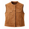 Main view of Women's Legendary Lowlife club style leather motorcycle vest, displayed flat for product detail