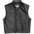 Size: Small Sample 3" Cropped Leather Motorcycle Vest LowLife Final Sale