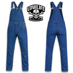 Legendary Lowlife 'Uncle Jesse' Lightweight Denim Overalls back view showing the denim panel