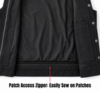 Legendary 'Nightshift' Black Denim Motorcycle Vest