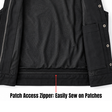 Legendary 'Nightshift' Black Denim Motorcycle Vest
