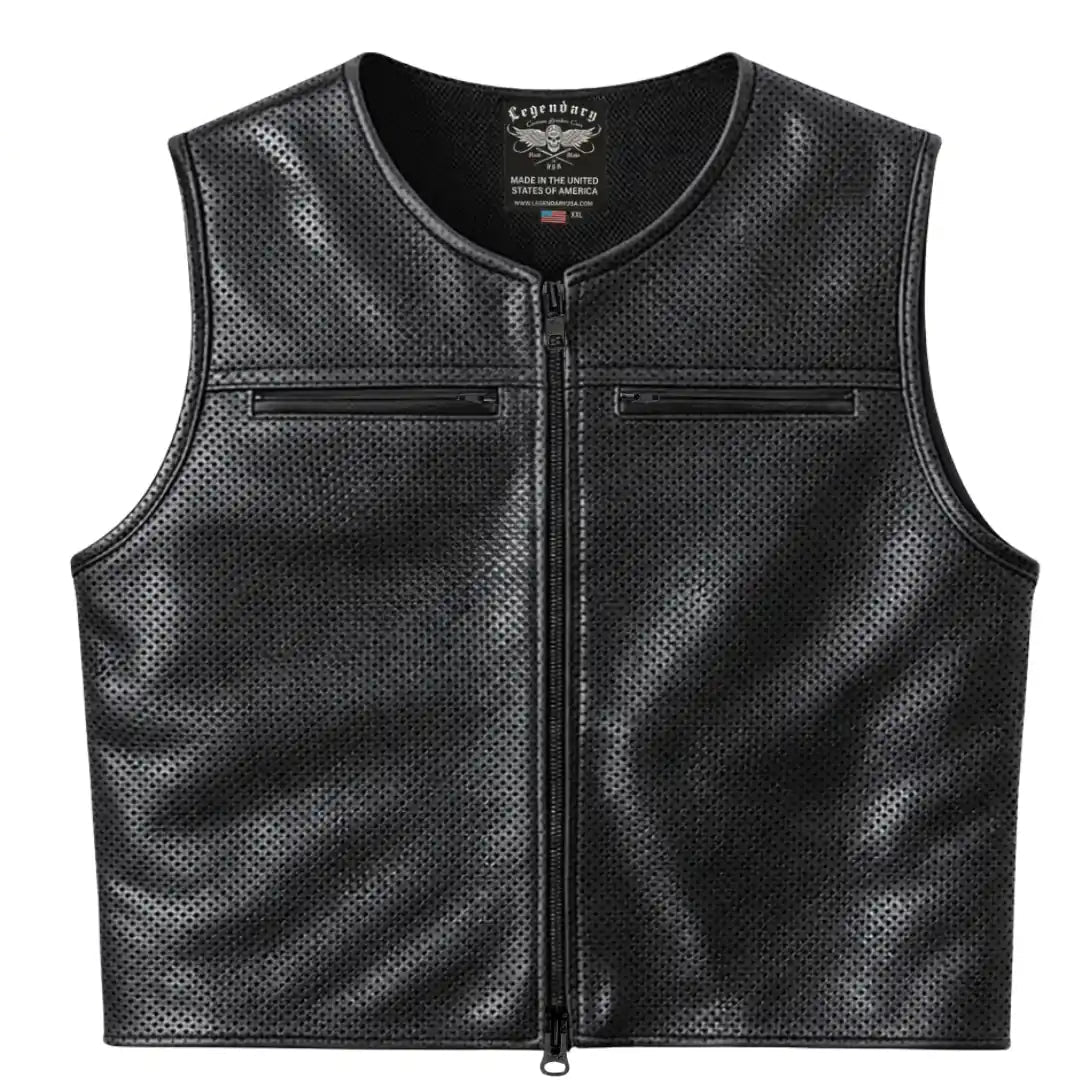 Legendary Beatdown Fitted Leather Motorcycle Vest | Made in USA