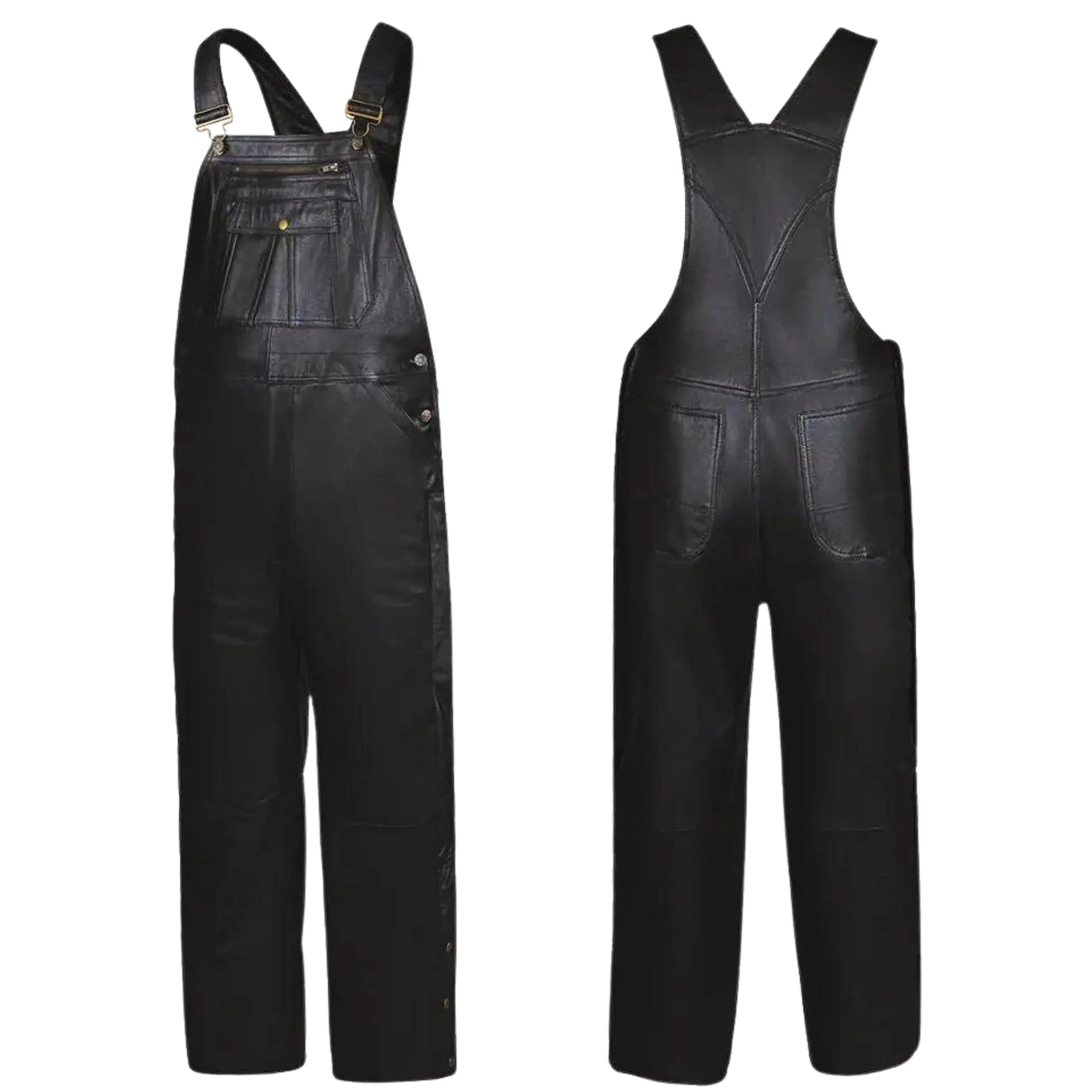 Overalls For Train Riding The Big Gib - Premium Buffalo Leather Motorcycle Overalls – Legendary USA