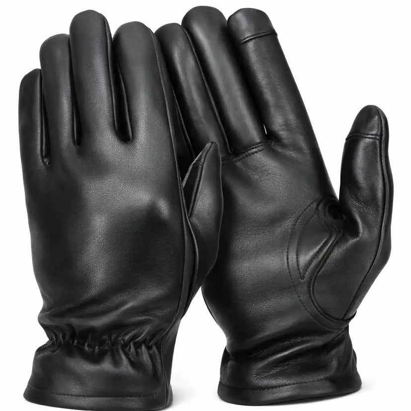 Side angle of Legendary touchscreen deerskin gloves, showing additional product detail