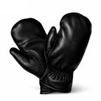 Front-facing view of Legendary insulated deerskin leather gloves, displayed flat for product detail