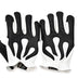 Front-facing shot of Legendary short wrist white deerskin gloves, displayed flat for product detail