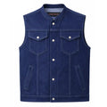 Legendary Ole Blue Men's Blue Denim Motorcycle Vest