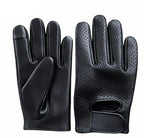 Front-facing view of Legendary ventilated deerskin gloves, displayed flat for product detail