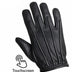Front-facing shot of Legendary short wrist deerskin gloves, displayed flat for product detail
