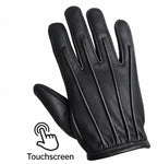 Front-facing shot of Legendary short wrist deerskin gloves, displayed flat for product detail