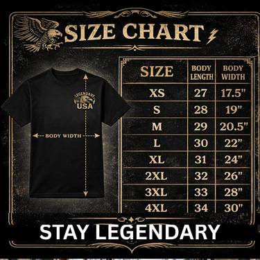 Legendary USA Metallic Gold Eagle Motorcycle T-Shirt