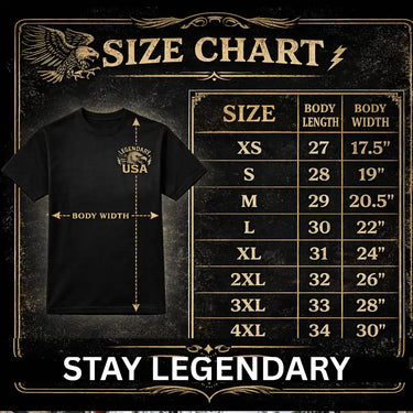 Legendary USA Metallic Gold Eagle Motorcycle T-Shirt