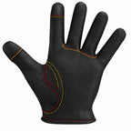 Back view of Legendary short wrist yellow deerskin gloves, showing additional product detail
