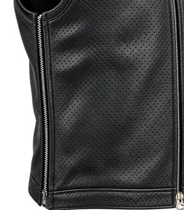 LowLife ‘2Fer1’ Cropped Perforated Leather Vest