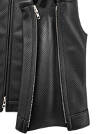 LowLife ‘2Fer1’ Cropped Perforated Leather Vest