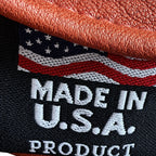 Spitfire Rust/Black Gloves in black deerskin made in USA, a motorcycle glove — view 3 of 4