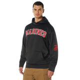 Rear view of Marines Embroidered Pullover Hoodies, highlighting back construction