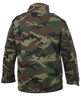 Detail view of Men's Rothco camo M-65 field jacket, showing additional product detail