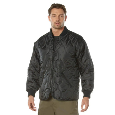 Rear view of Rothco men's concealed carry jacket, highlighting back construction