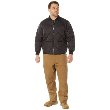 Mens Diamond Nylon Quilted Flight Jacket by Rothco - Legendary USA