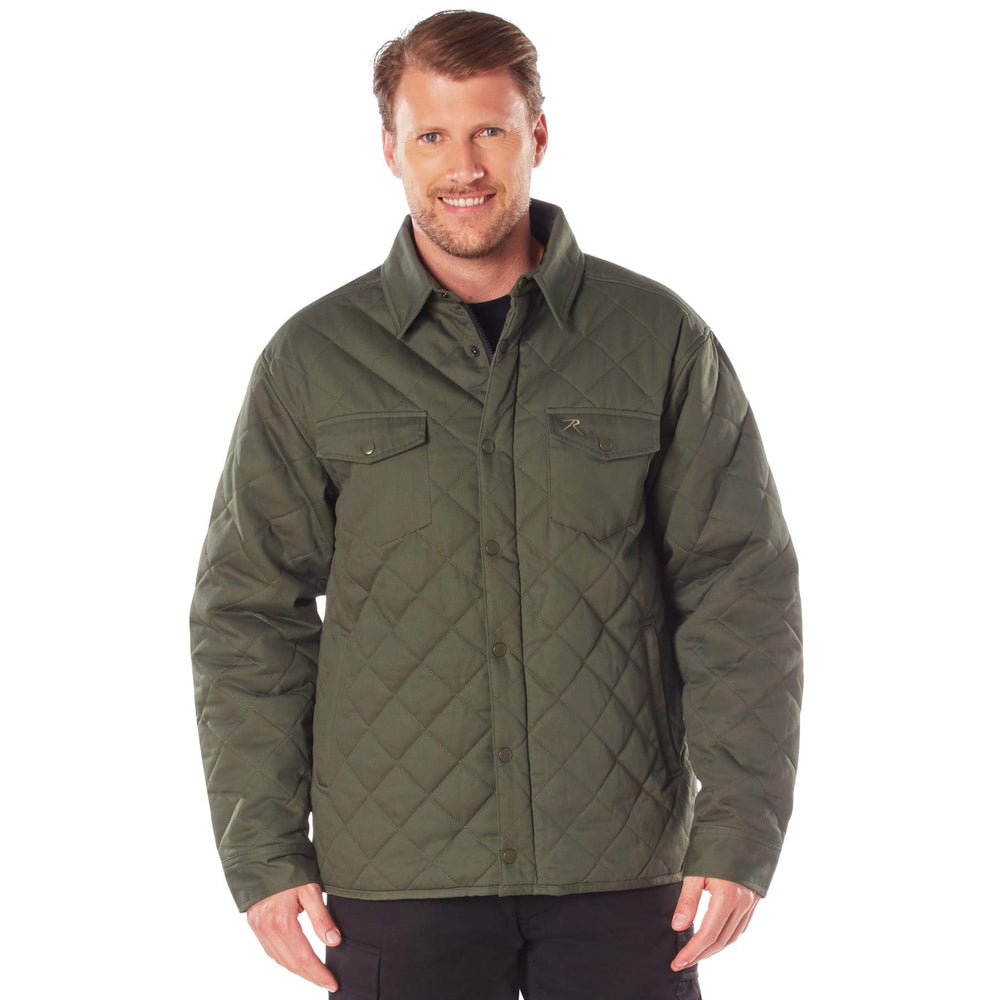 Mens Diamond Quilted Cotton Jacket by Rothco - Legendary USA